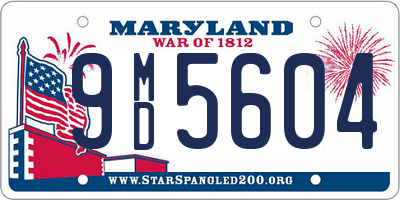 MD license plate 9MD5604