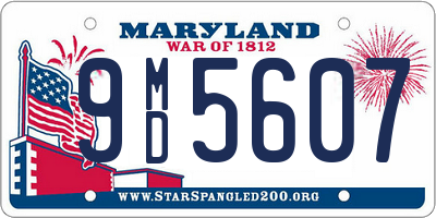 MD license plate 9MD5607