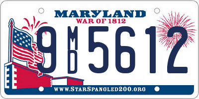 MD license plate 9MD5612