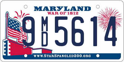 MD license plate 9MD5614