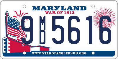 MD license plate 9MD5616