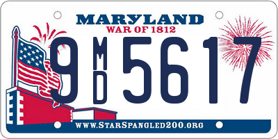 MD license plate 9MD5617