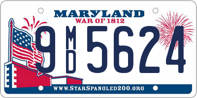 MD license plate 9MD5624
