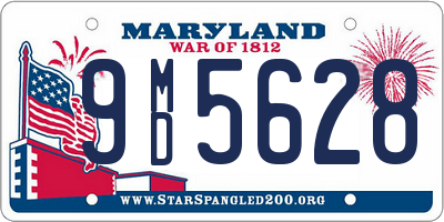 MD license plate 9MD5628