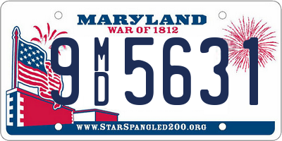 MD license plate 9MD5631