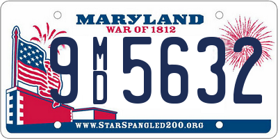 MD license plate 9MD5632