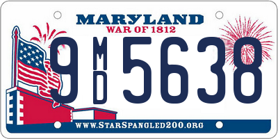 MD license plate 9MD5638