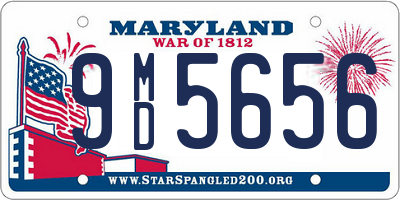 MD license plate 9MD5656