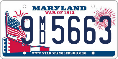 MD license plate 9MD5663