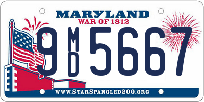 MD license plate 9MD5667