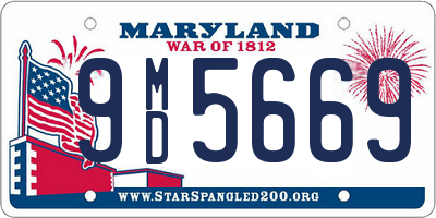 MD license plate 9MD5669