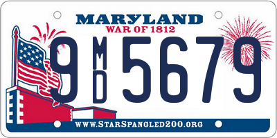 MD license plate 9MD5679