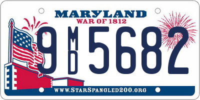 MD license plate 9MD5682