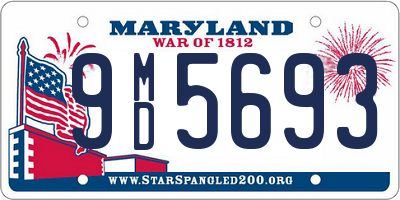 MD license plate 9MD5693