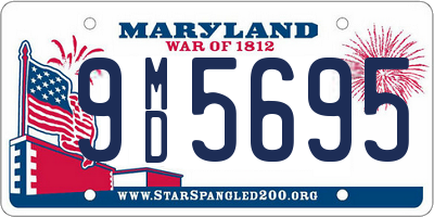 MD license plate 9MD5695