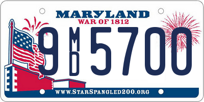 MD license plate 9MD5700