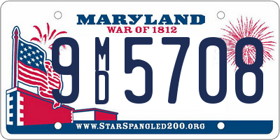 MD license plate 9MD5708