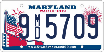 MD license plate 9MD5709