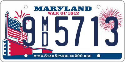 MD license plate 9MD5713