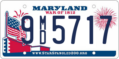 MD license plate 9MD5717