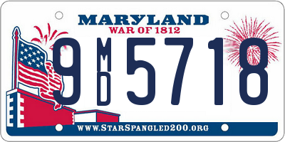 MD license plate 9MD5718