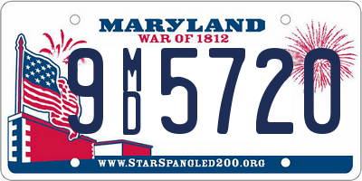 MD license plate 9MD5720