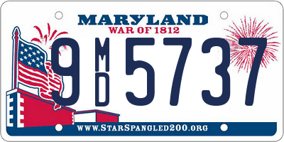 MD license plate 9MD5737