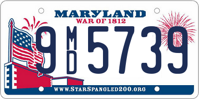 MD license plate 9MD5739