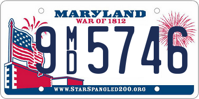 MD license plate 9MD5746