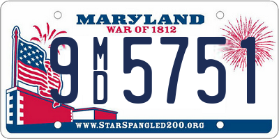 MD license plate 9MD5751