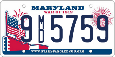 MD license plate 9MD5759