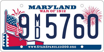 MD license plate 9MD5760