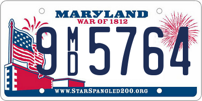 MD license plate 9MD5764