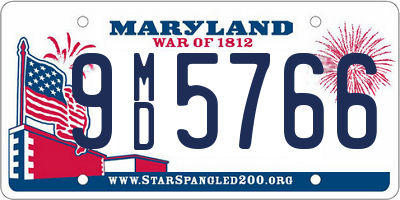 MD license plate 9MD5766