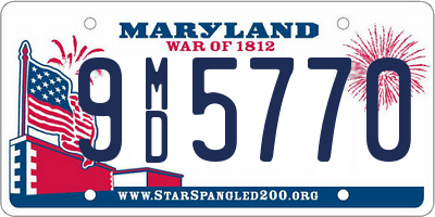 MD license plate 9MD5770