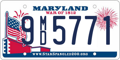 MD license plate 9MD5771