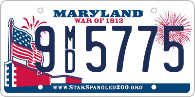 MD license plate 9MD5775