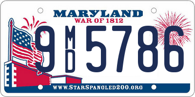 MD license plate 9MD5786