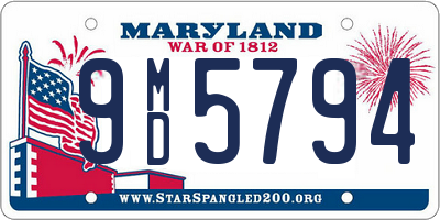 MD license plate 9MD5794