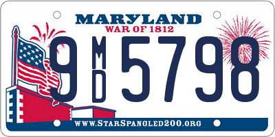 MD license plate 9MD5798