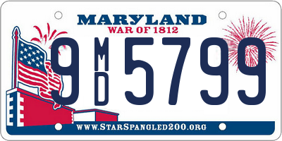 MD license plate 9MD5799