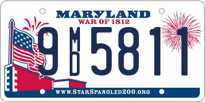 MD license plate 9MD5811