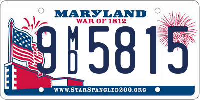 MD license plate 9MD5815