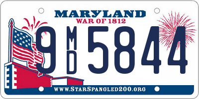 MD license plate 9MD5844