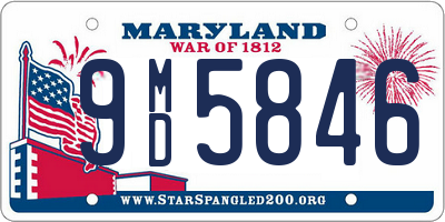 MD license plate 9MD5846