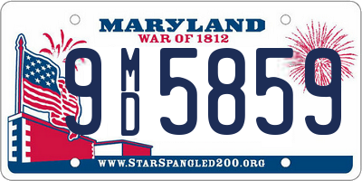 MD license plate 9MD5859