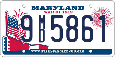 MD license plate 9MD5861