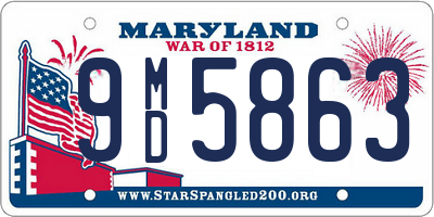 MD license plate 9MD5863