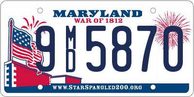 MD license plate 9MD5870