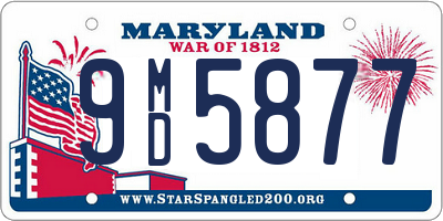 MD license plate 9MD5877